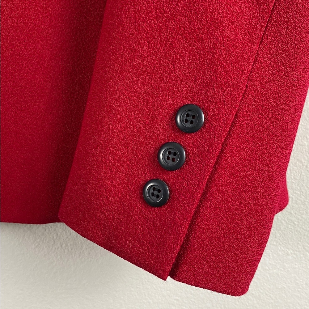 Kasper & Company ASL Vintage Wool Blazer/Suit Jacket | Fully Lined | Red - Picture 12 of 16